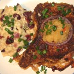 Coconut Macadamia Crusted Pork Chops with Risotto Coconut Macadamia Crusted Pork Chops with Risotto