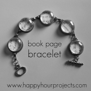 Book Page Bracelet at Happy Hour Projects Book Page Bracelet at Happy Hour Projects