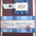 Happy Birthday Card at Create With Joy - Blue & Maroon Happy Birthday Card at Create With Joy - Blue & Maroon