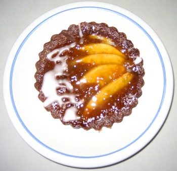 Chocolate Pear Torte with Glazing