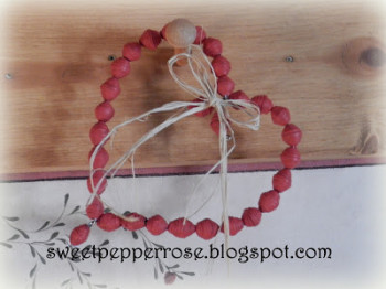 Cereal Box Bead Heart