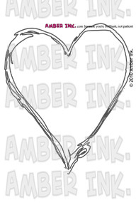 Amber Ink Carved With Care Stamp