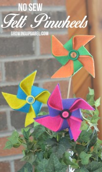 No Sew Felt Pinwheels